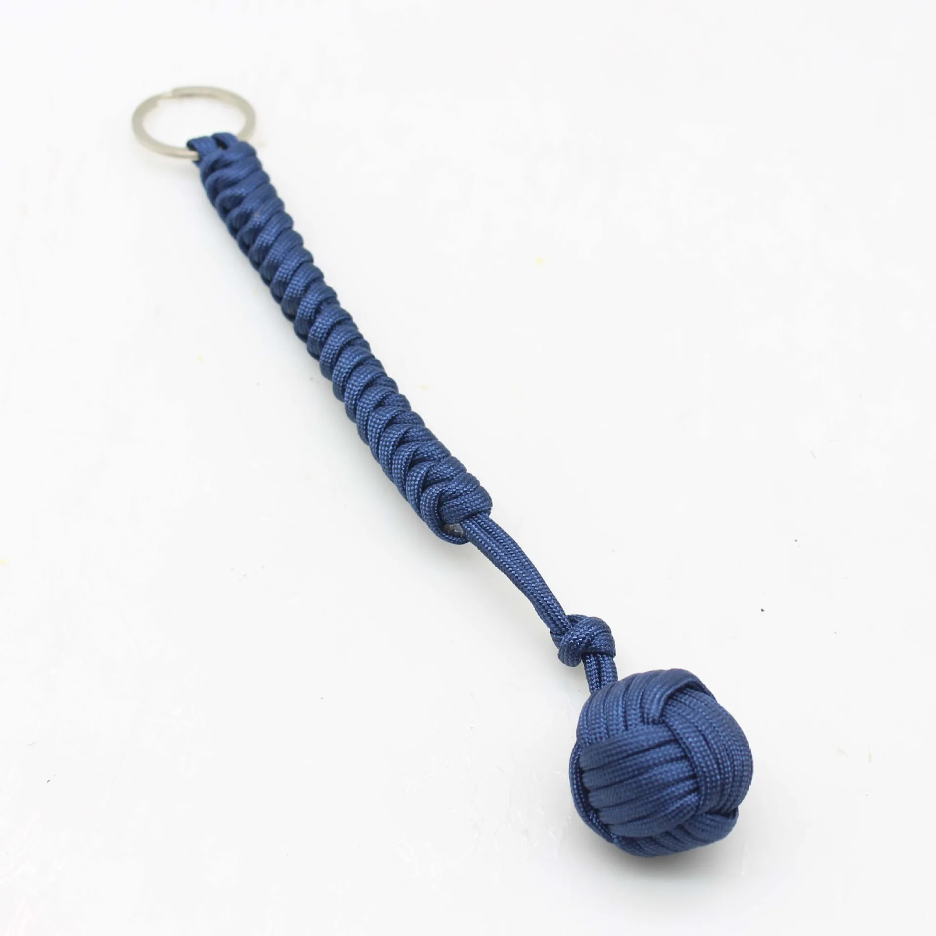Outdoor veiligheidsbescherming Black Monkey Fist stalen kogel voor meisje met zelfverdediging Lanyard Survival sleutelhanger gebroken ramen