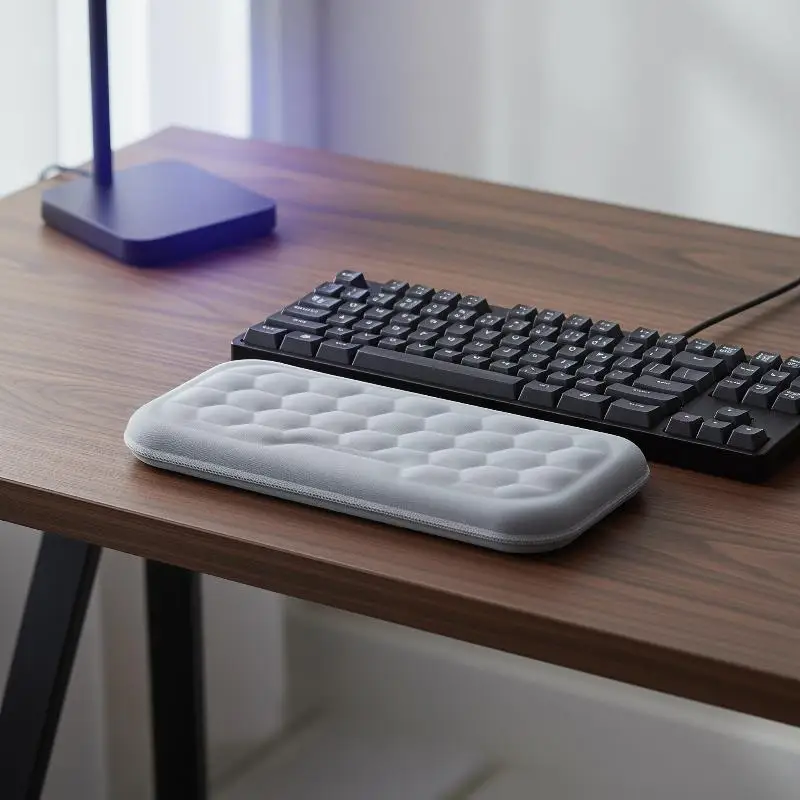 【Y】Car Memory Foam Armrest Elbow Pad Mouse Keyboard Wrist Rest PU/Cloth Anti-Slip Breathable Sweat-Absorbent Car Wrist Pad