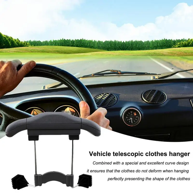 Portable Car Coat Hanger Hook Retractable Car Seat Coat Rack Hanger Auto Headrest Clothes Hangers Internal Spare Parts