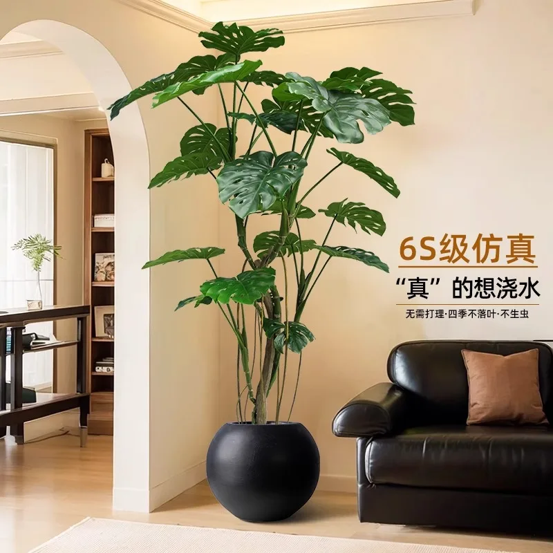 Simulated turtle bamboo high-end light luxury fake tree indoor living room decoration ornament