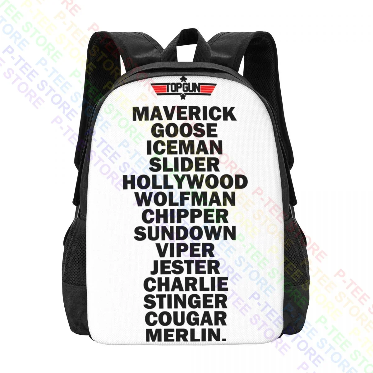 Top Gun Call Sign Names Tomcat F14 Maverick Goose Stag Do Movie P-1800Backpack Large Capacity Creative Outdoor Running