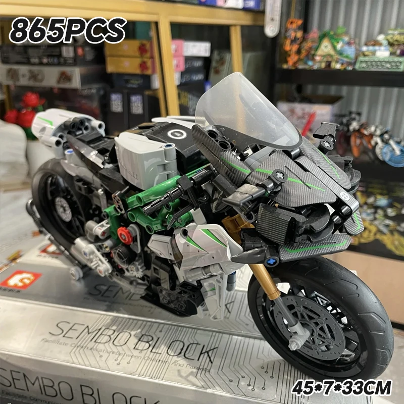 

2025 New 865PCS DIY Technical Motorcycle Building Blocks Speed Motorbike Racing Car Model Vehicle Toys Bricks for Kids Boy Gifts