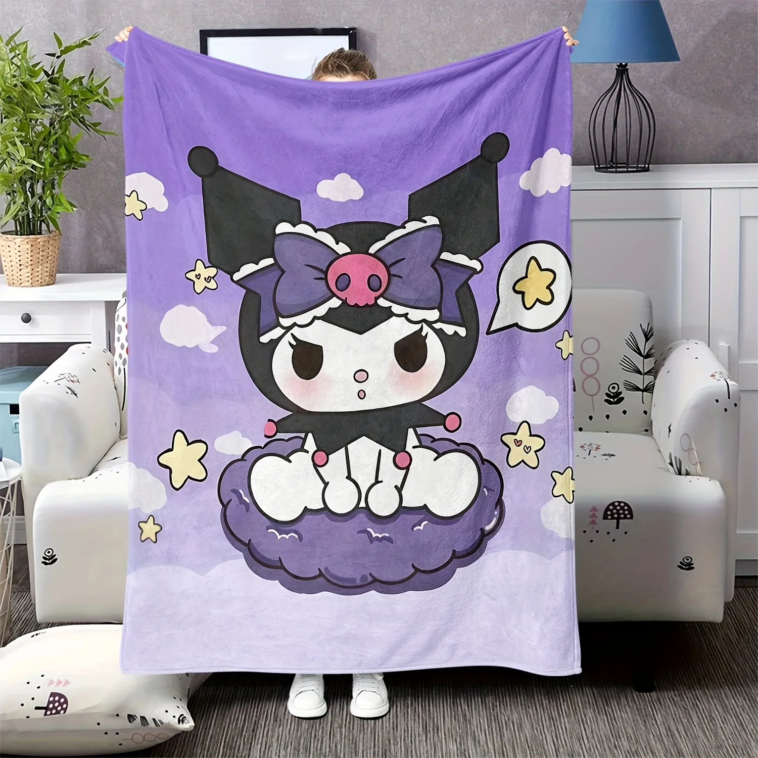 Purple Kuromi Flann…