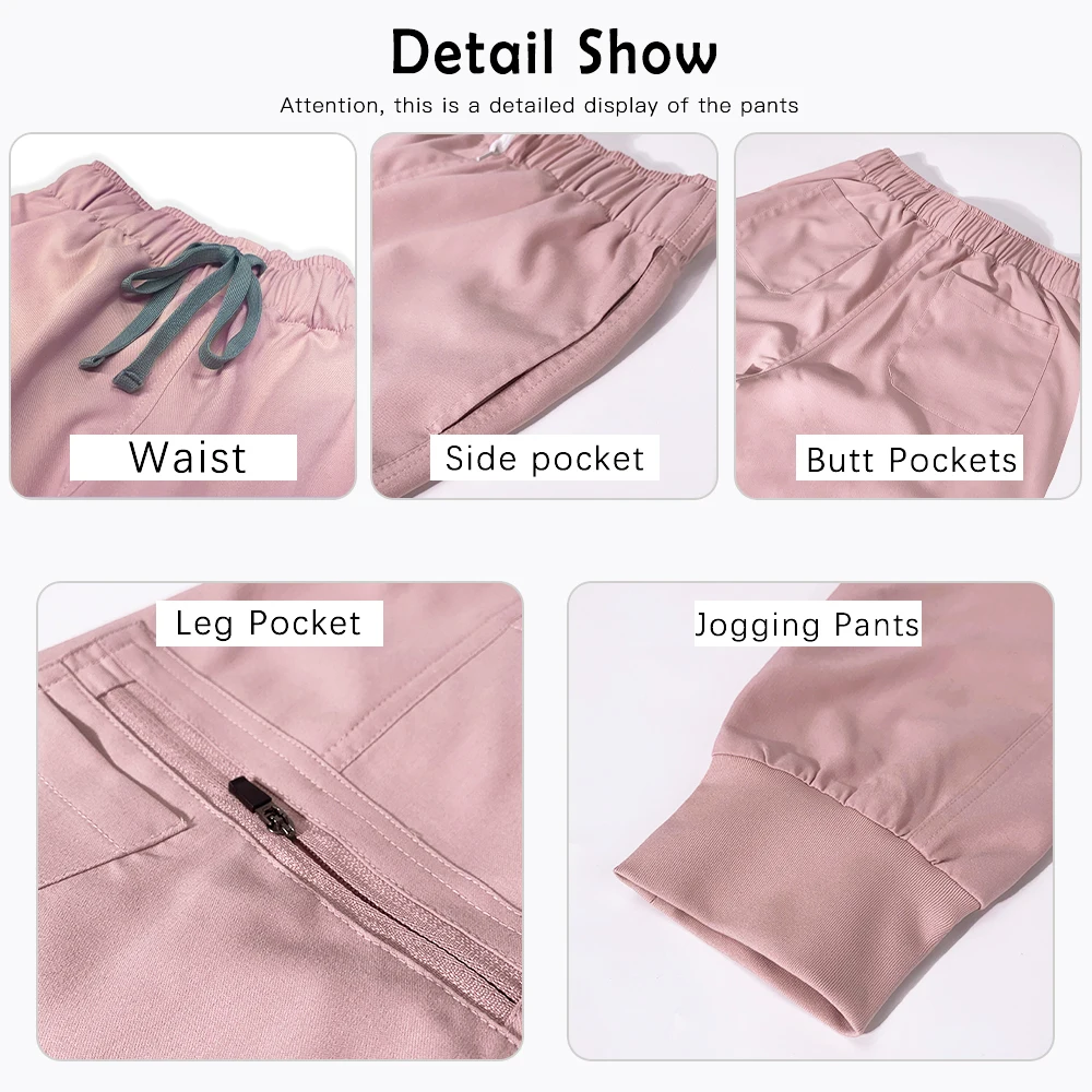 متعدد الألوان صالون تجميل موحدة جيوب بلايز + السراويل زي التمريض النساء الحيوانات الأليفة متجر الطبيب ملابس العمل الجراحة الطبية عمال #6