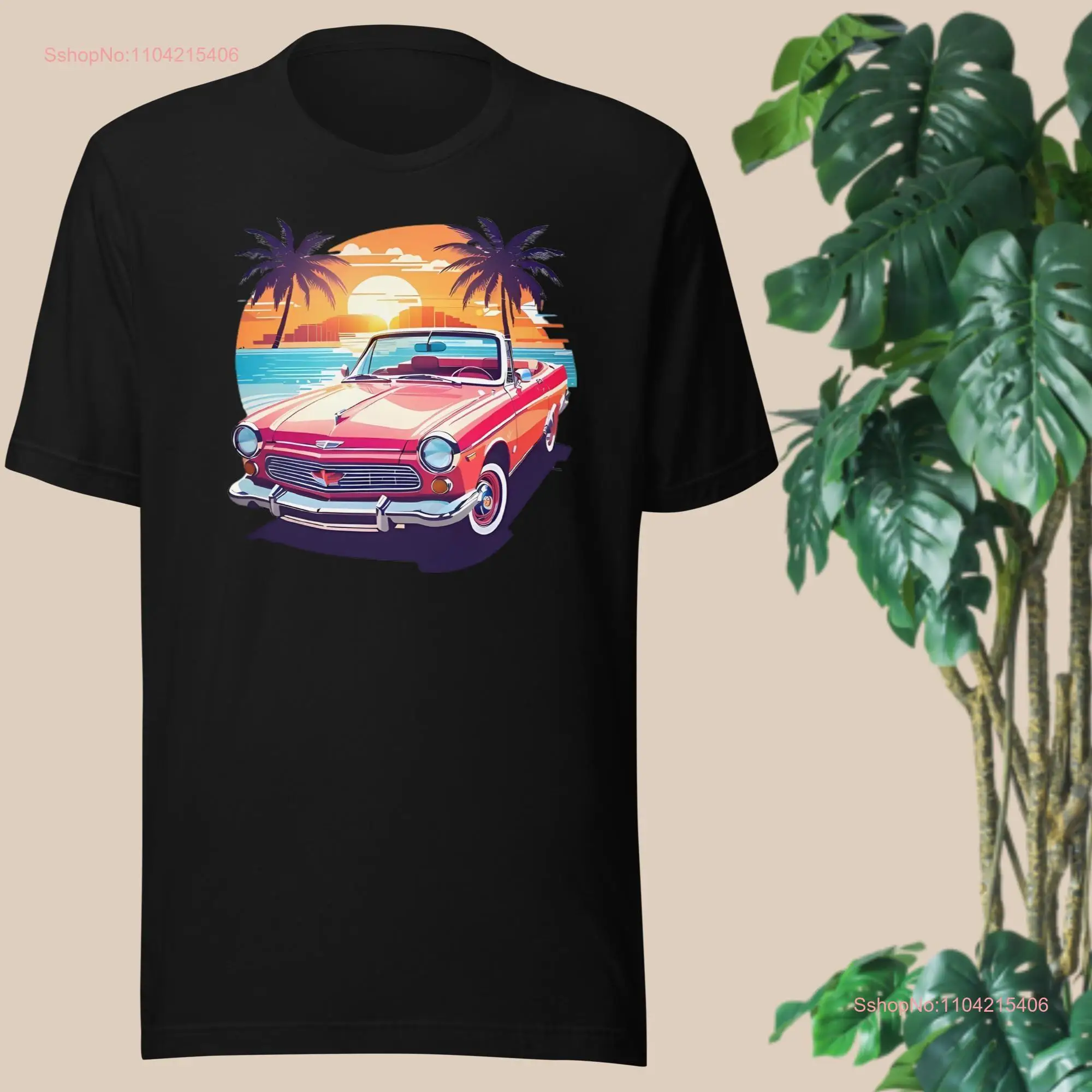 T Shirt staple Palm Tree Sunset Car Summer Outing Cool New Trend Sizes Colors eco long or short sleeves