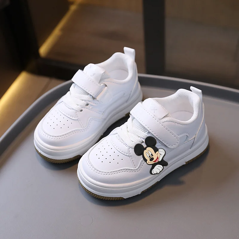 

Minnie Mouse first walkers kids cartoon Casual Shoes Disney Non-slip Boy Soft Sole Board Shoes Spring Autumn Girl Sports Shoes