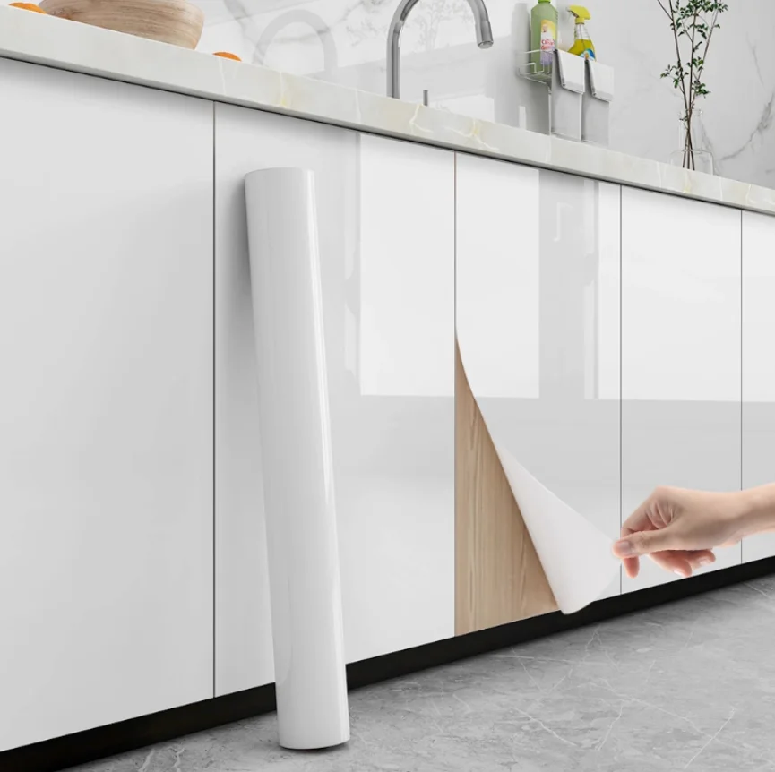 

Kitchen Cabinet Pearlescent White Marble Contact Paper Vinyl Self Adhesive Waterproof Wallpaper Peel and Stick Decor Stickers