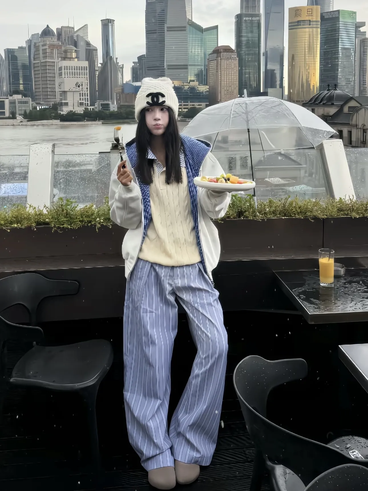 Cleanfit الأمريكية Sle ركاب على الوجهين ارتداء منقوشة مقنعين سترة مفتوحة البلوز الرجال النساء الخريف الشتاء بنطال ذو قصة أرجل واسعة