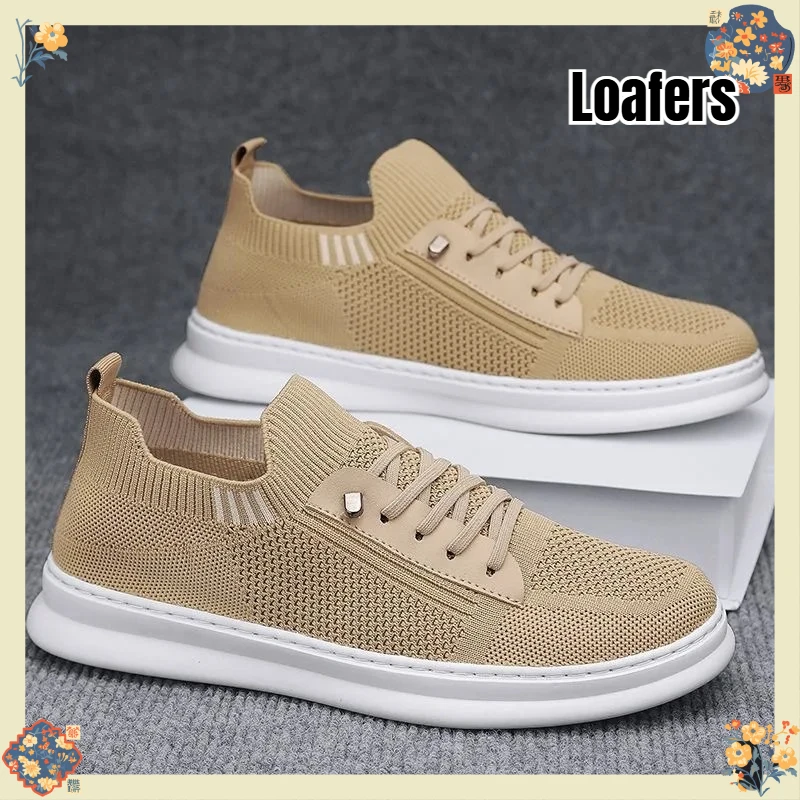

Men's Summer Breathable Mesh Casual Shoes Lightweight Thin Soft Sole Rubber Non-slip Comfortable Walking Sneakers Tenis for Male