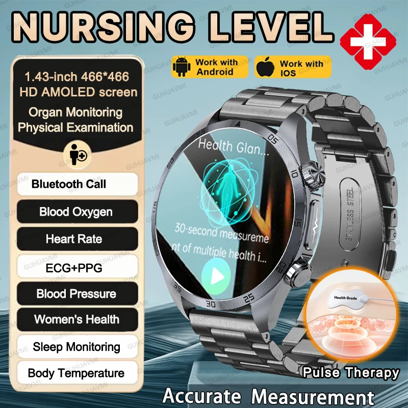 

Новые умные часы 2026 года с улучшенной функцией пульсовой терапии и проверки здоровья: ЭКГ+PPG, измерение давления, уровня липидов и мочевой кислоты, с функцией звонков, для мужчин и женщин