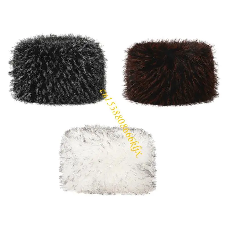

Fashionable Hooded Knit Cap With Plush Inner Lining For Men Women Kids 066C