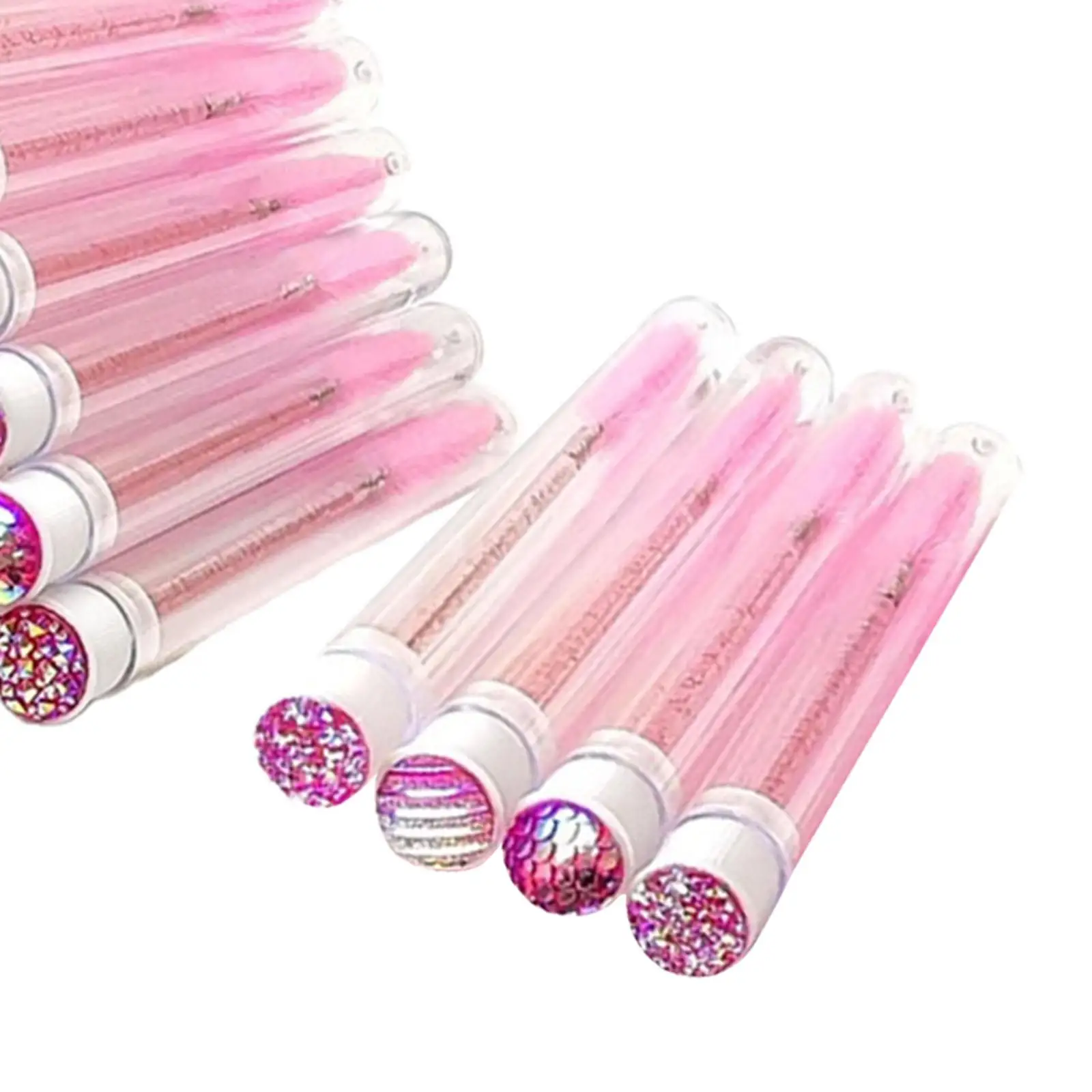 40x Wegwerp Mascara Borstel Geschenken Draagbare Vervangbare Wimper Spoolies Mascara Wand Buis Set Wimper Toverstokken Voor Salon Thuis Volwassenen