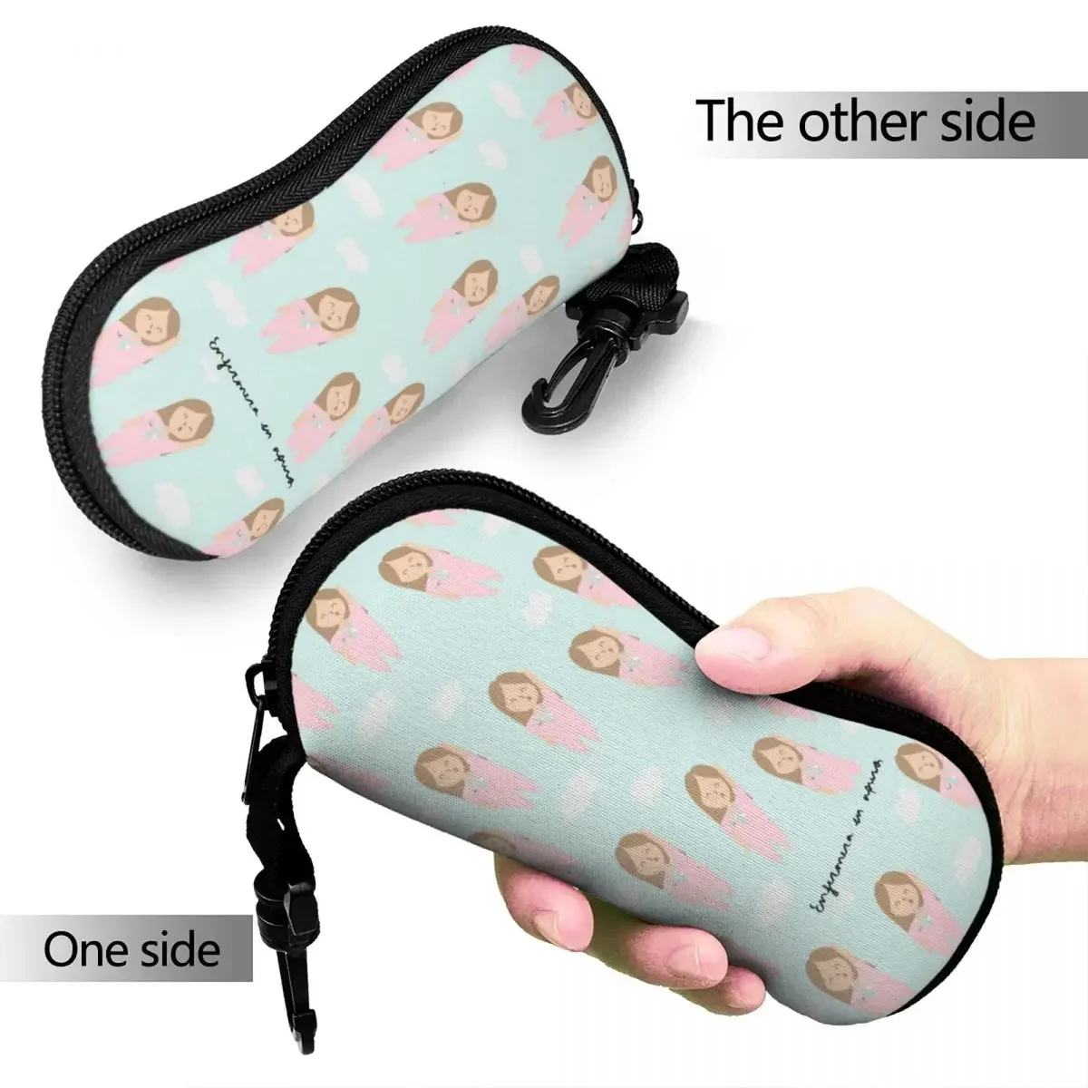 Enfermera En Apuros Nurse Pattern Glasses Case Portable Box Glasses Storage Box Anti-Pressure Eyewear Container