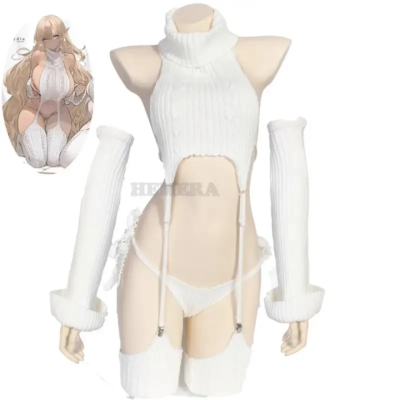 

Gotoh Hitori косплей аниме BOCCHI THE ROCK костюм женский сексуальный белый свитер боди костюм кролика униформа для девочек костюмы на Хэллоуин