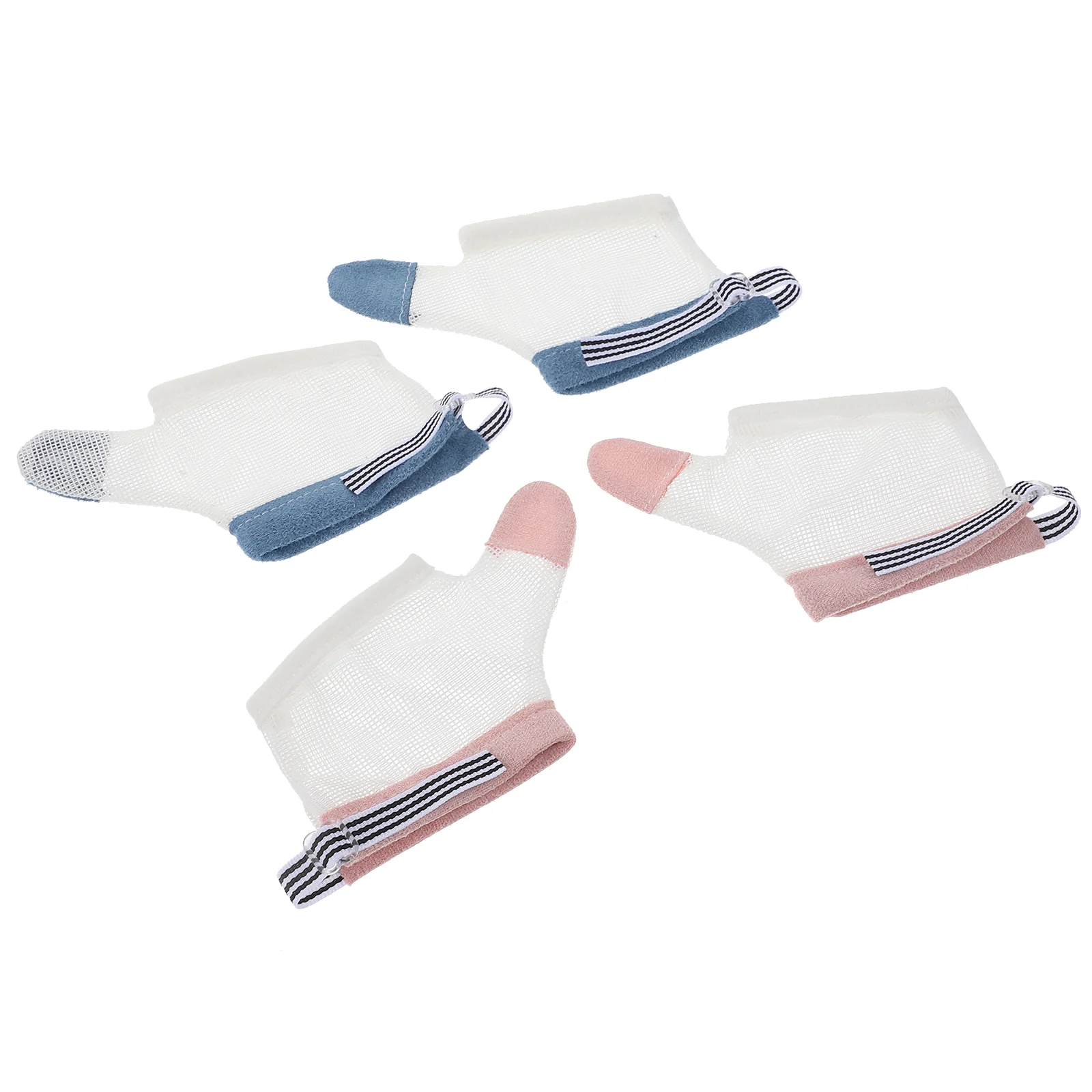 

2 Pairs Baby Essentials for Newborn Anti-eating Gloves Fingers Sucking Guard Breathable Thumb White