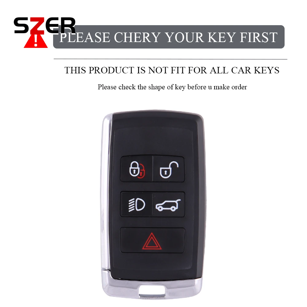 Fashion TPU Car Key Case Cover Fob Keychain Shell For Land Rover Range Rover Discovery 5 Sport 2018 For Jaguar XEL E-PACE 2019 view 5