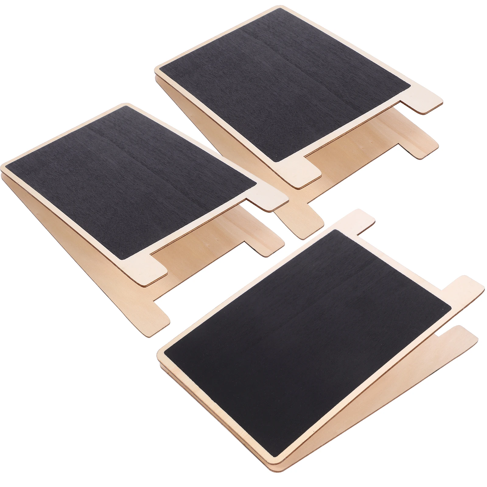 3 قطعة السبورات الخشبية الدائمة مزدوجة الجوانب قابلة لإعادة الاستخدام لكتابة مذكرة عرض الديكور لوحات لافتات الطاولة