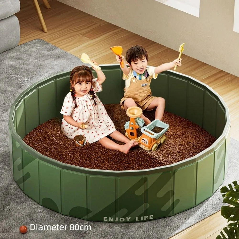 

80cm No Inflatable Swimming Pool PVC Round Foldable Swimming Pool Play Water Bathtub Pet Bath Swimming Pool Outdoor