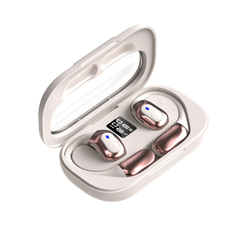 Auriculares inalámbricos con orejas colgantes, cascos deportivos con pantalla Digital para videojuegos, auriculares de música con soporte para micrófonos