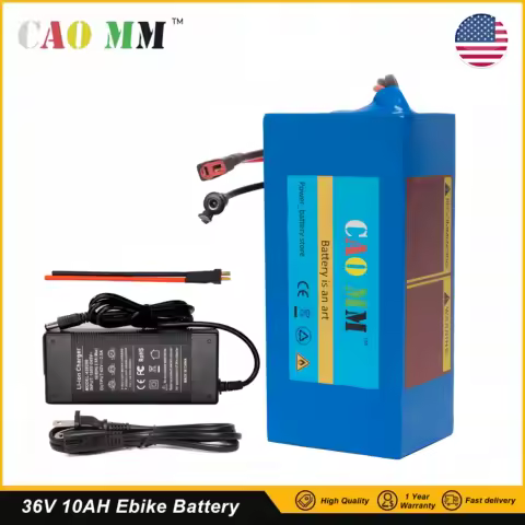 36V Battery, 36V 10Ah Lithium Battery Pack Electric Bike Li ion Battery for 200-750W Motor Electric Bike Bicycle Scooter