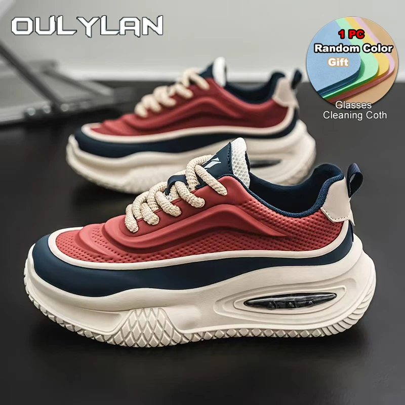 

Oulylan износостойкие кроссовки на шнуровке, мужские повседневные кроссовки на толстой подошве, модная спортивная обувь, увеличивающая рост, размер 39-44