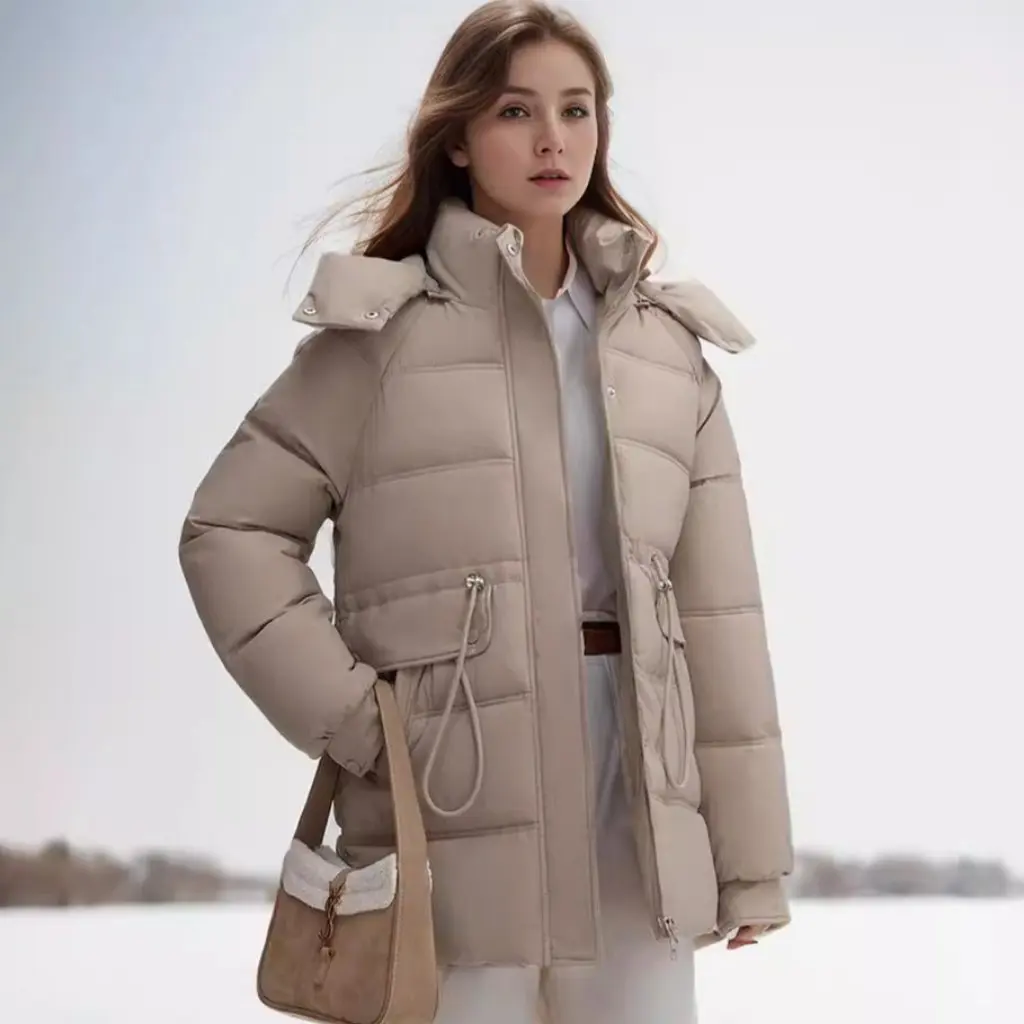 

Длинная женская куртка на хлопковой подкладке больших размеров с капюшоном для похудения, повседневный модный жилет, уличная одежда