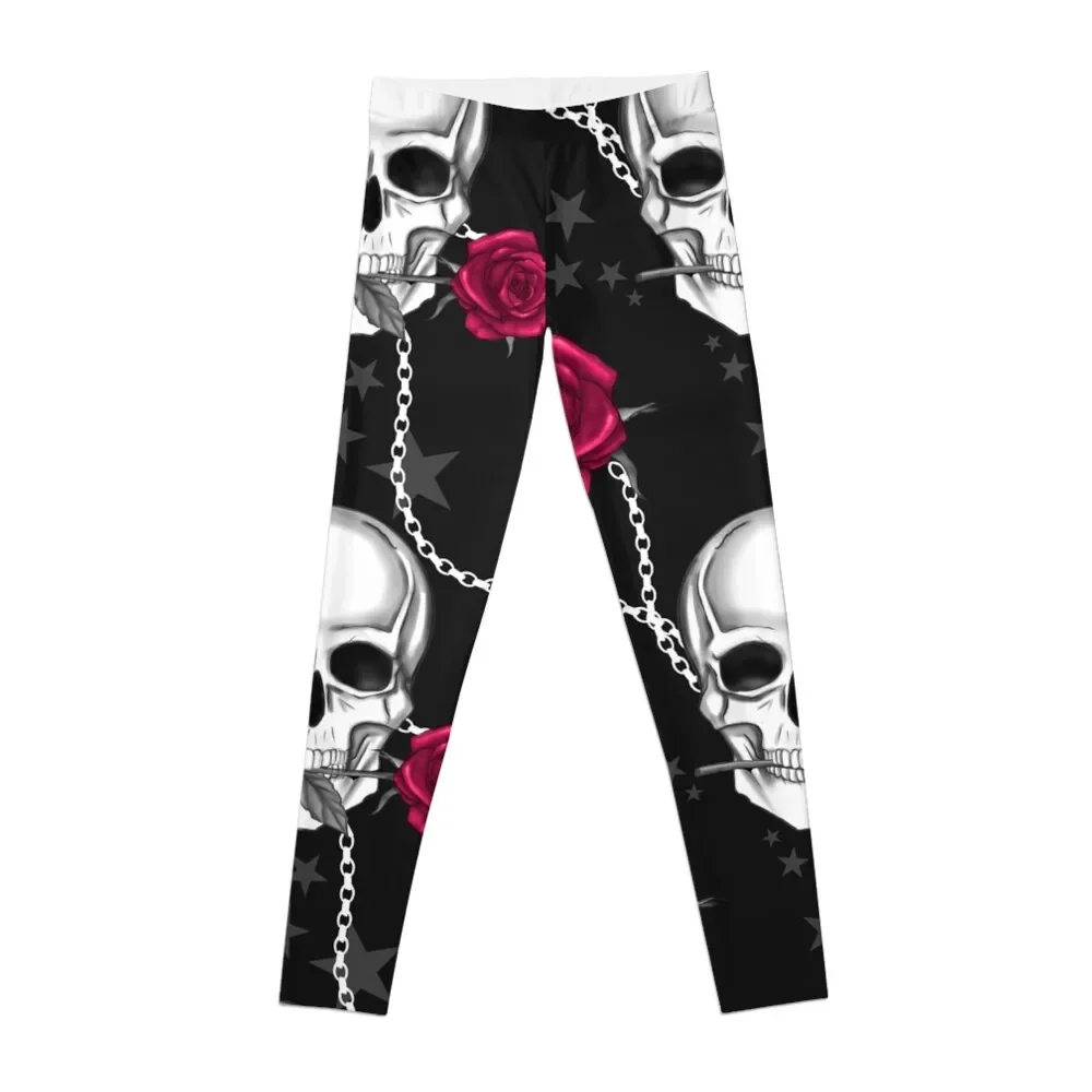 

Skull and Roses Leggings sport legging sport pants leggins push up woman Womens Leggings