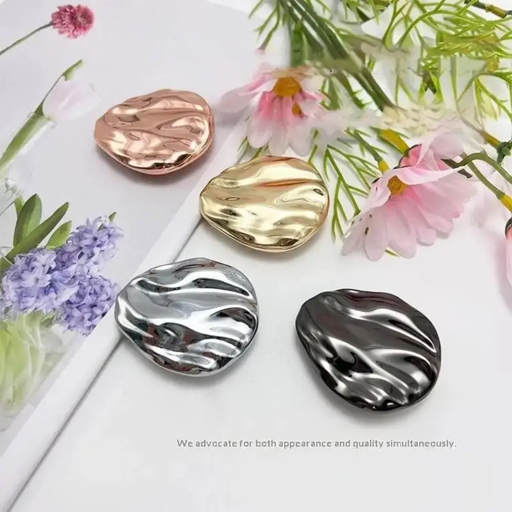 Zinc Alloy Shell Balm Container Shell Embossed Texture Sliding Lid Design Solid Perfume Case Fragrance Storage Box