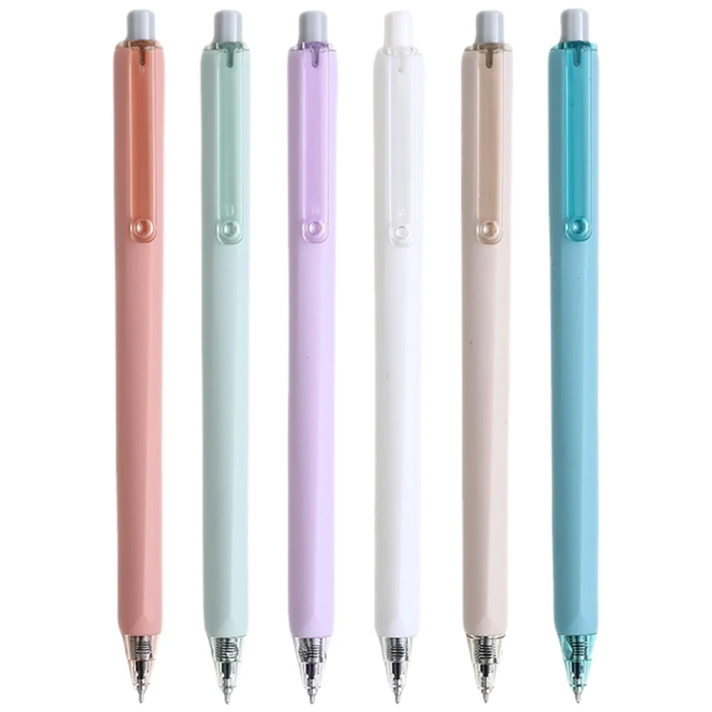 

6 Pcs Ink Pens Gel Fresh Sign Students Writing Smooth Push Type Press 1400X100X100CM Girl