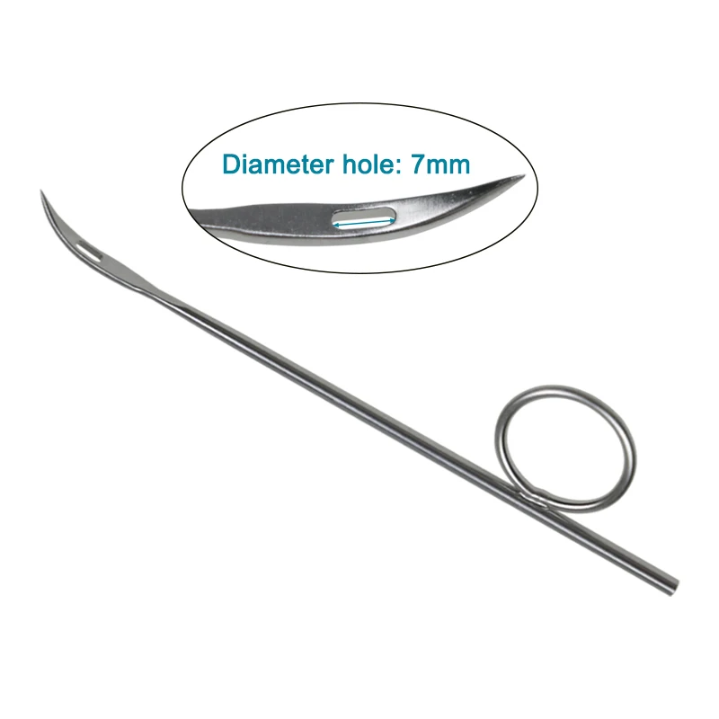 GREATLH Orthopedic Suture Guide Wire Threading Needle Overthreader Stainless Steel Orthopedic Instrument Pet