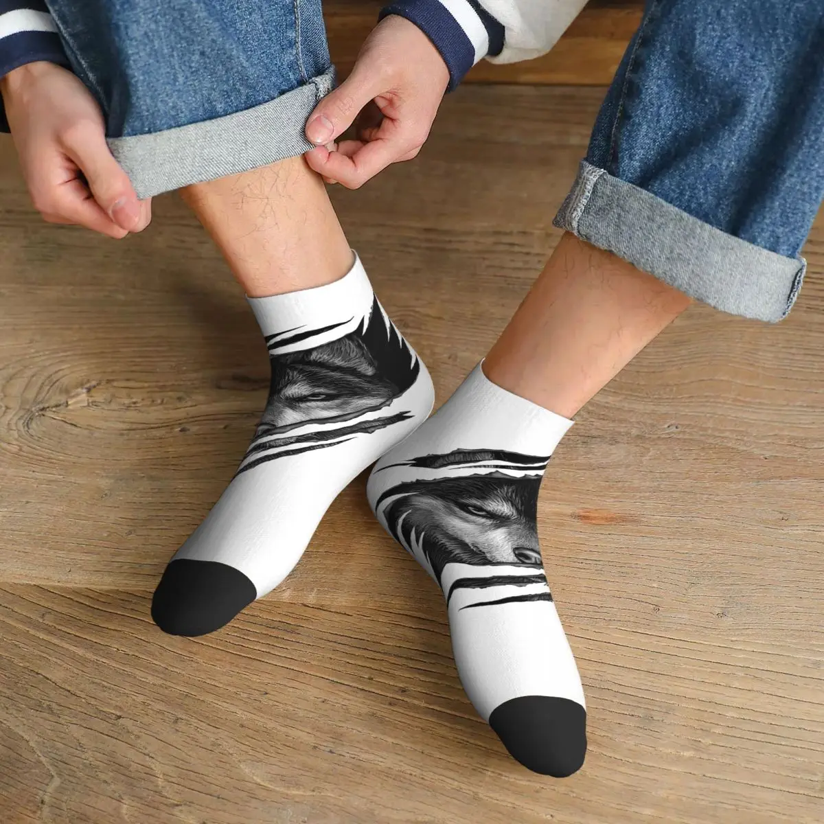 

Носки с дизайном Cool Wolf RAR, чулки высокого качества в стиле Харадзюку, всесезонные носки, аксессуары для мужчин и женщин, рождественские подарки