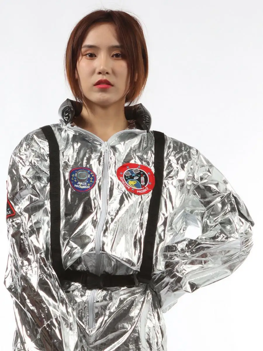 Costume da astronauta per coppie adulte loween Costume da astronauta cosplay Completo da uomo e da donna Earth Rong Space Par