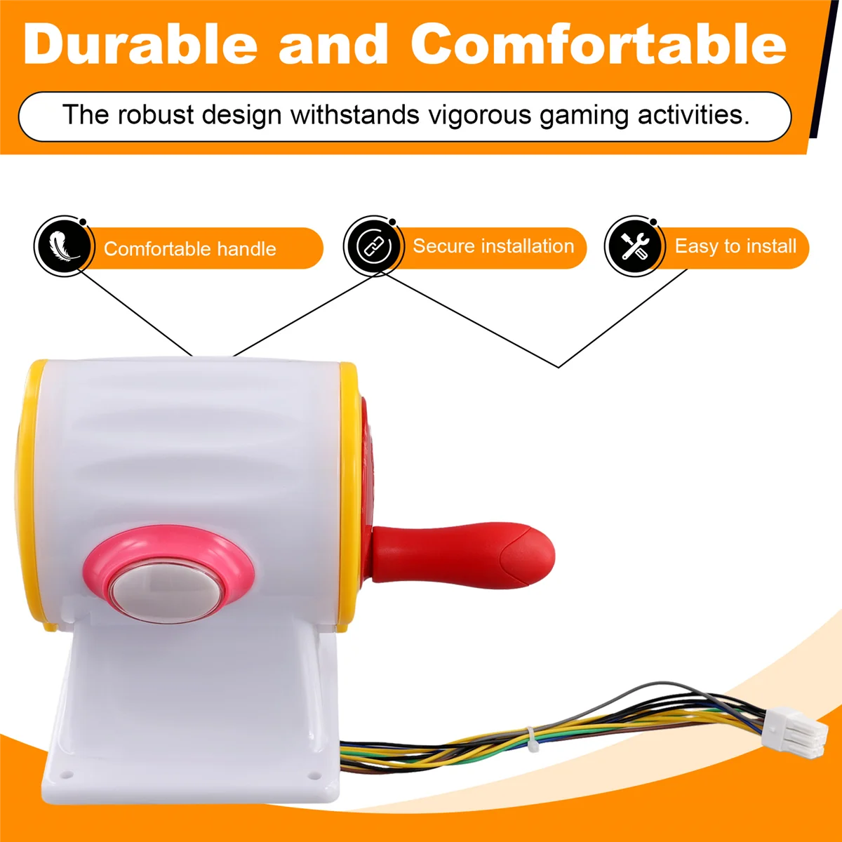 

12V Fishing Hand Cranked Handle Joystick Catch Hunt Button Controller for Arcade Video Game Machine-ABRJ