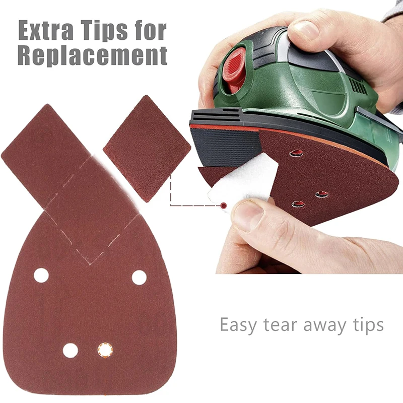 

10/20/50Pcs Mouse Sanding Sheets Orbital Sandpaper For Black Decker Palm 60-400 Grit For Sanding And Polishing Abrasive Tools