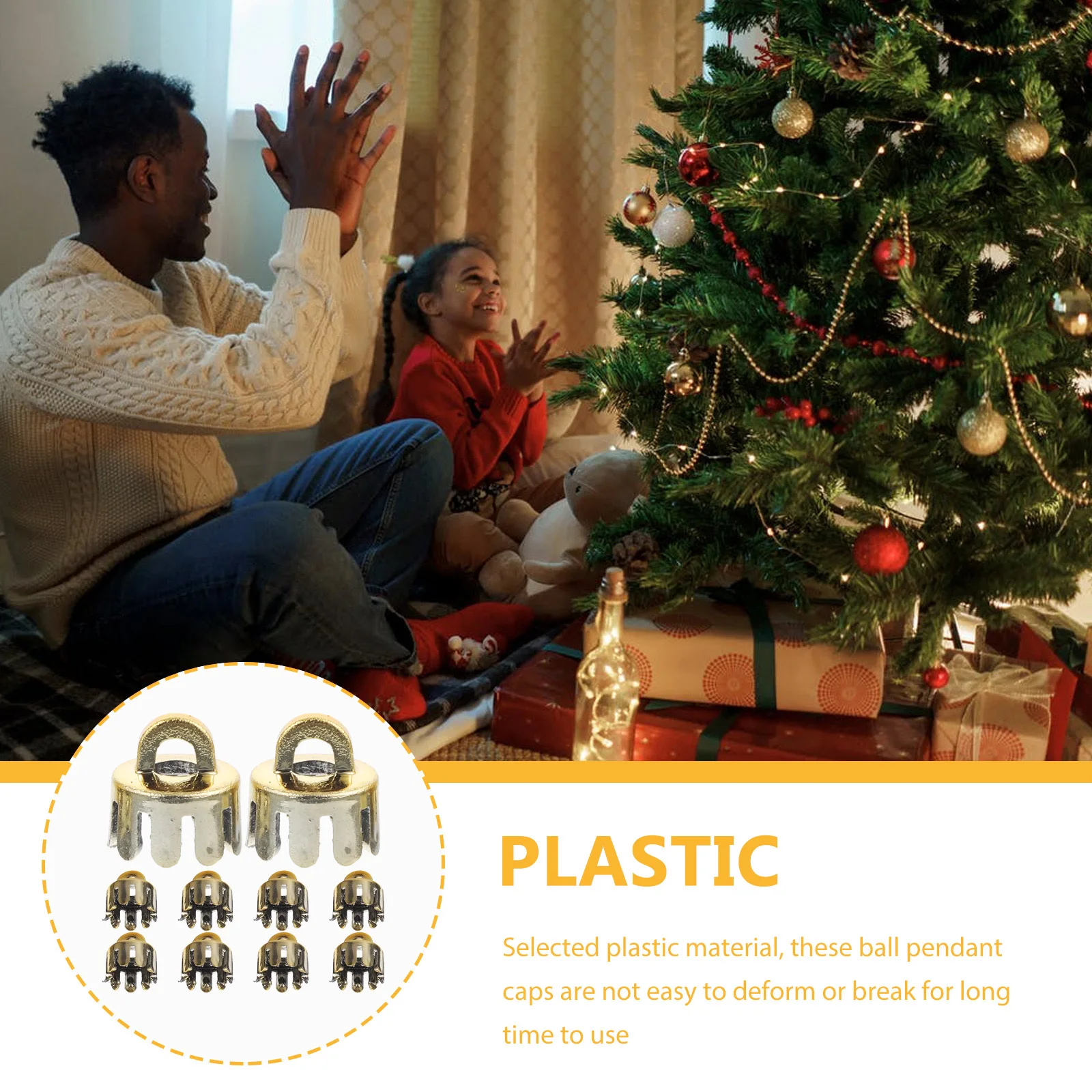 

10 шт., наконечники для шариковых подвесок, пластиковые колпачки для DIY, подвесные рождественские декоративные шары, аксессуары, наконечники для шариковых подвесок