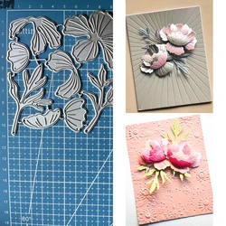 Metalowe wykrojniki Lucky Goddess Luxe Peony Diy Scrapbooking Album fotograficzny Dekoracyjne wytłaczanie Karty papierowe Rzemiosło