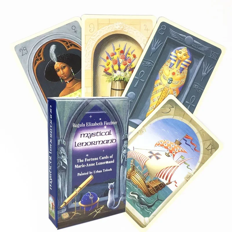 Mini Size Game Cards Mystical Lenormand Oracle Cards  With English PDF Guidebook Indoor Deck Card Game Toys For Child Adult