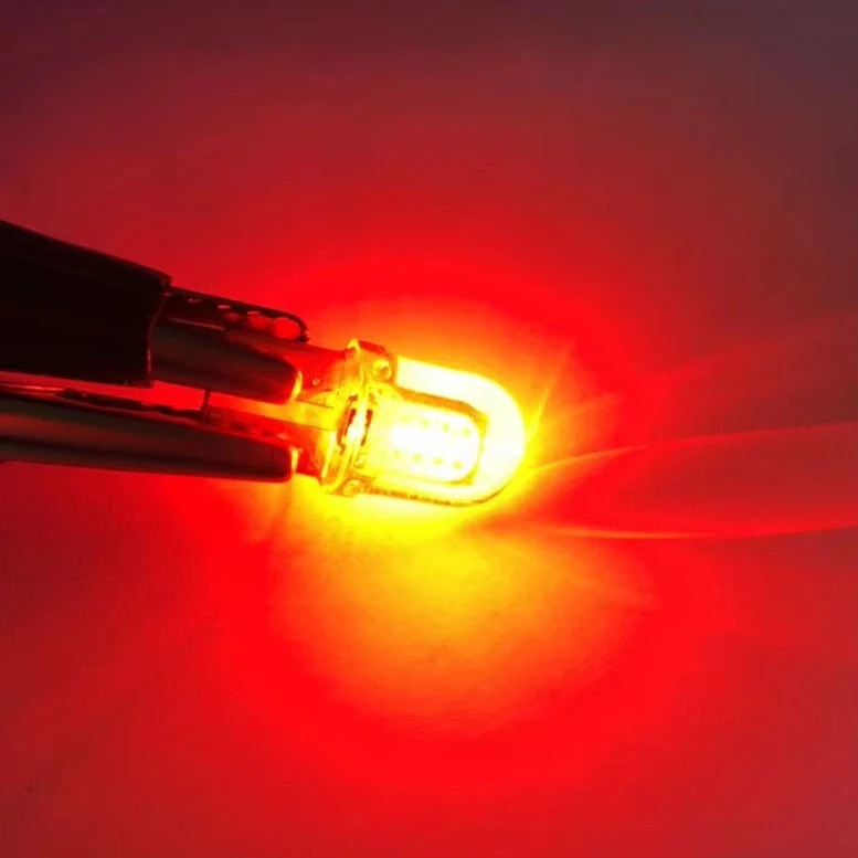 10PCS T10 W5W COB Light Bulb 1W DC12V Mini LED Lights White Blue Red Yellow Green Pink Silicone Lamp for Car Interior Lighting