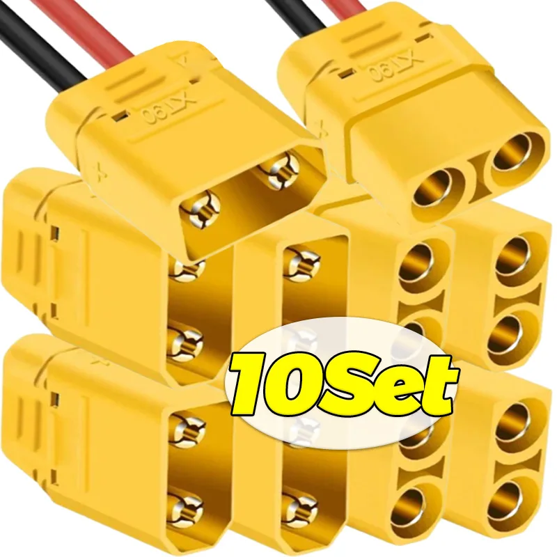 

XT90 Мужские и женские разъемы, вилки сварочных клемм для RC Lipo, аккумуляторный двигатель, вилки для зарядки, адаптер типа «банан», «папа-мама»