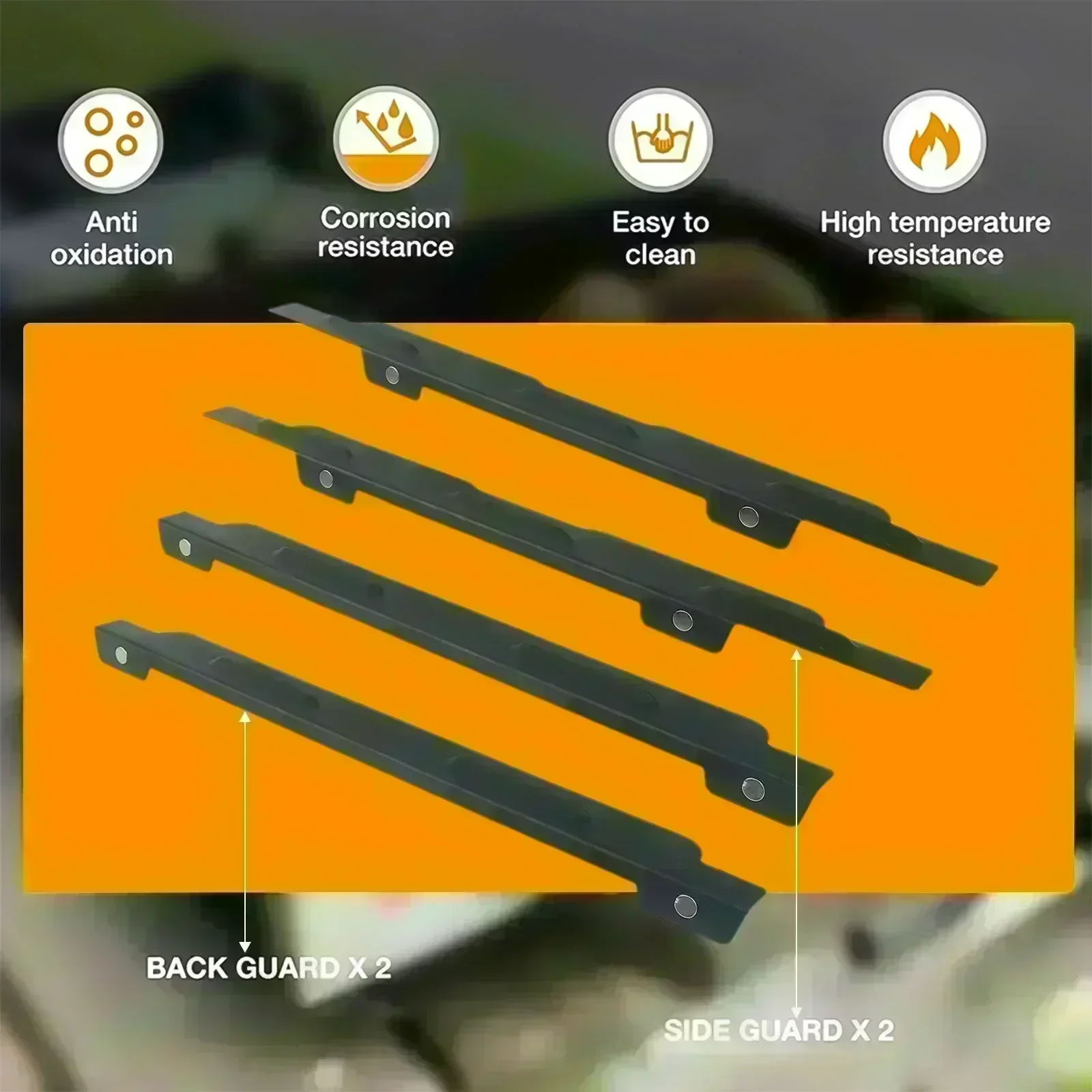 

Ветрозащита гриля, совместимая с 36-дюймовыми аксессуарами для газового гриля с плоской вершиной, эффективным нагревом и стабильностью