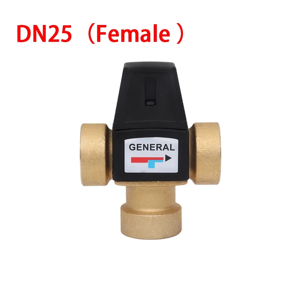 3 Way DN25  Mixing Valve Female thread Brass Thermostatic for Solar Water Heater Tools Accessory