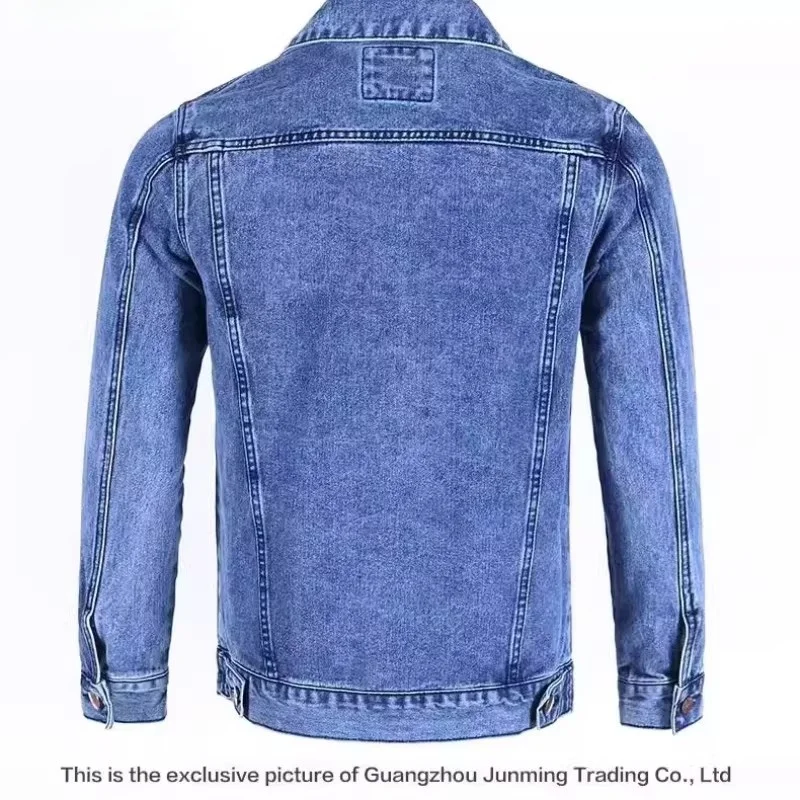 Retro Japanese Style Worn Resistant Casual Loose Long Sleeve Collared Denim Jacket for Men Spring Autumn Trendy Brand