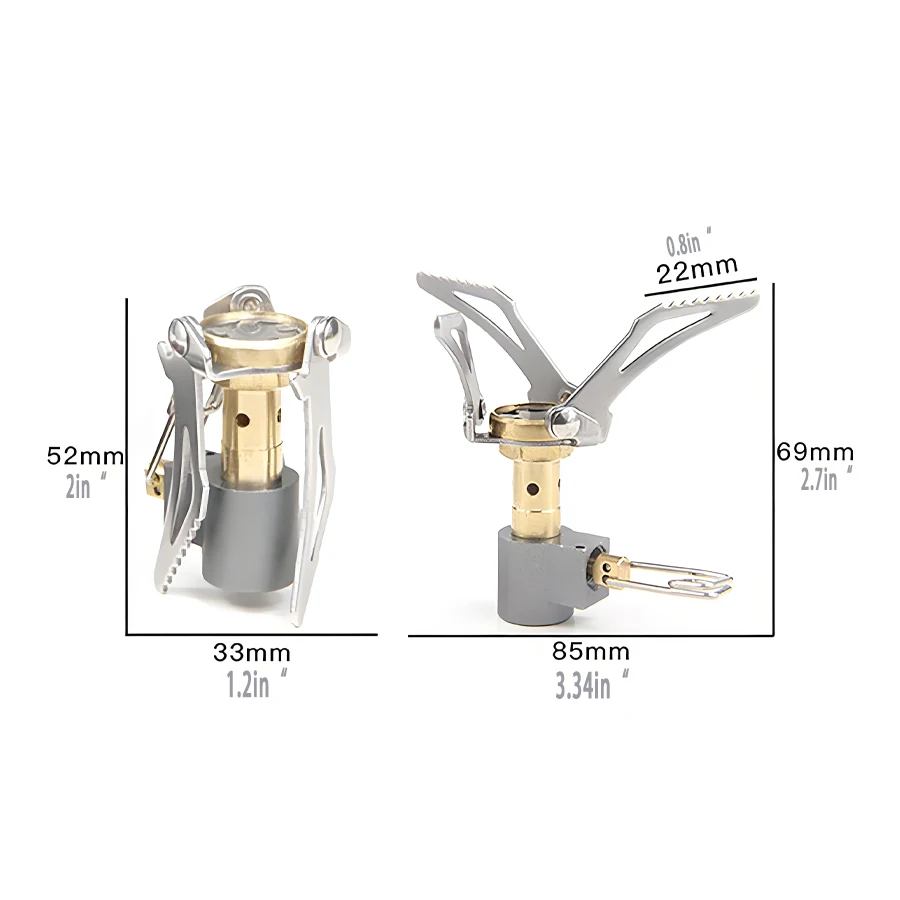 Ultraleichter Mini-Campingkocher, 2600 W Leistung, Titanlegierung, automatisch faltbar, Outdoor-Kochgeschirr-Werkzeug für Picknick, Cookout, Wandern