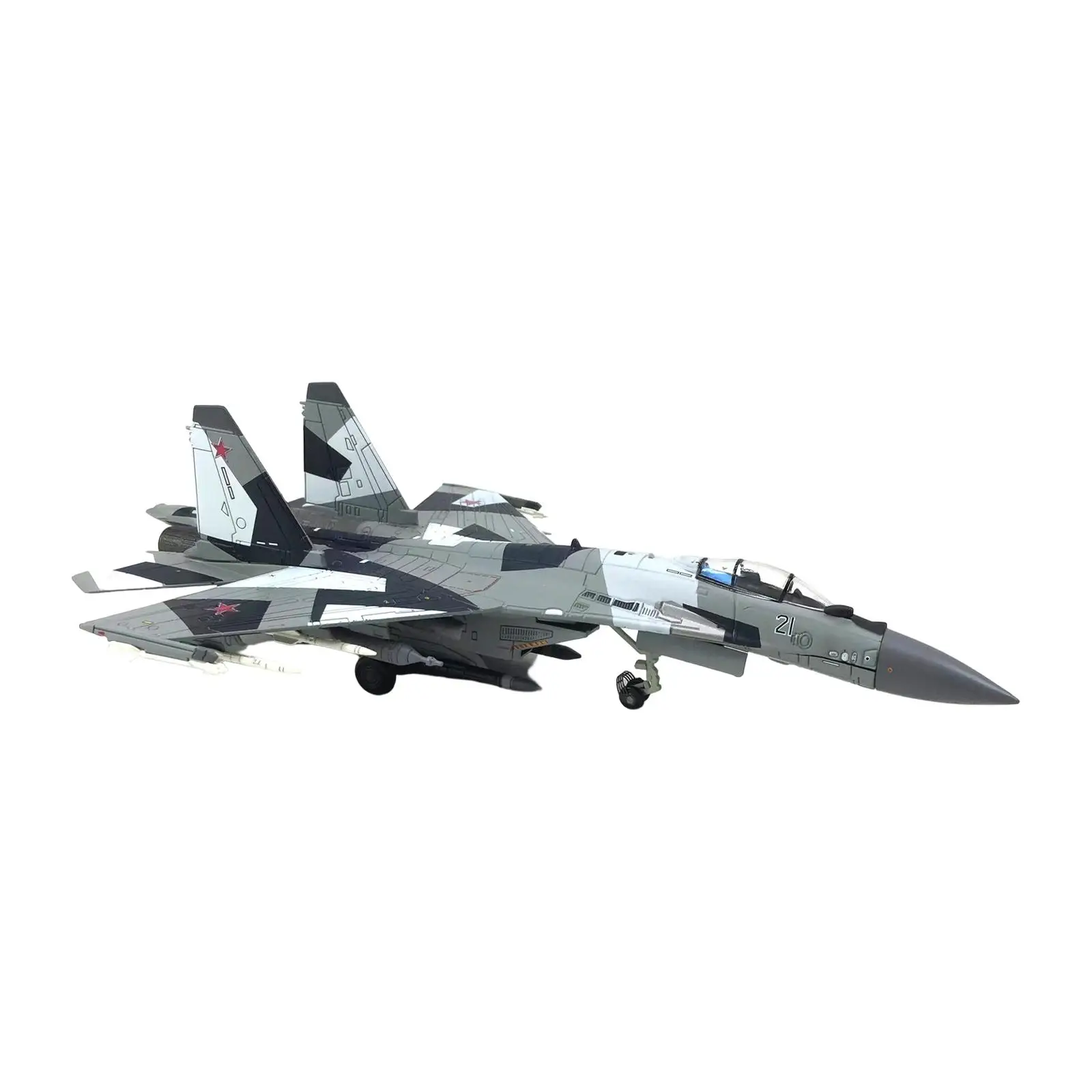 1/100 Scale Russian SU35 Fighter Diecast Kids toys Model Home Table Ornaments Decoration