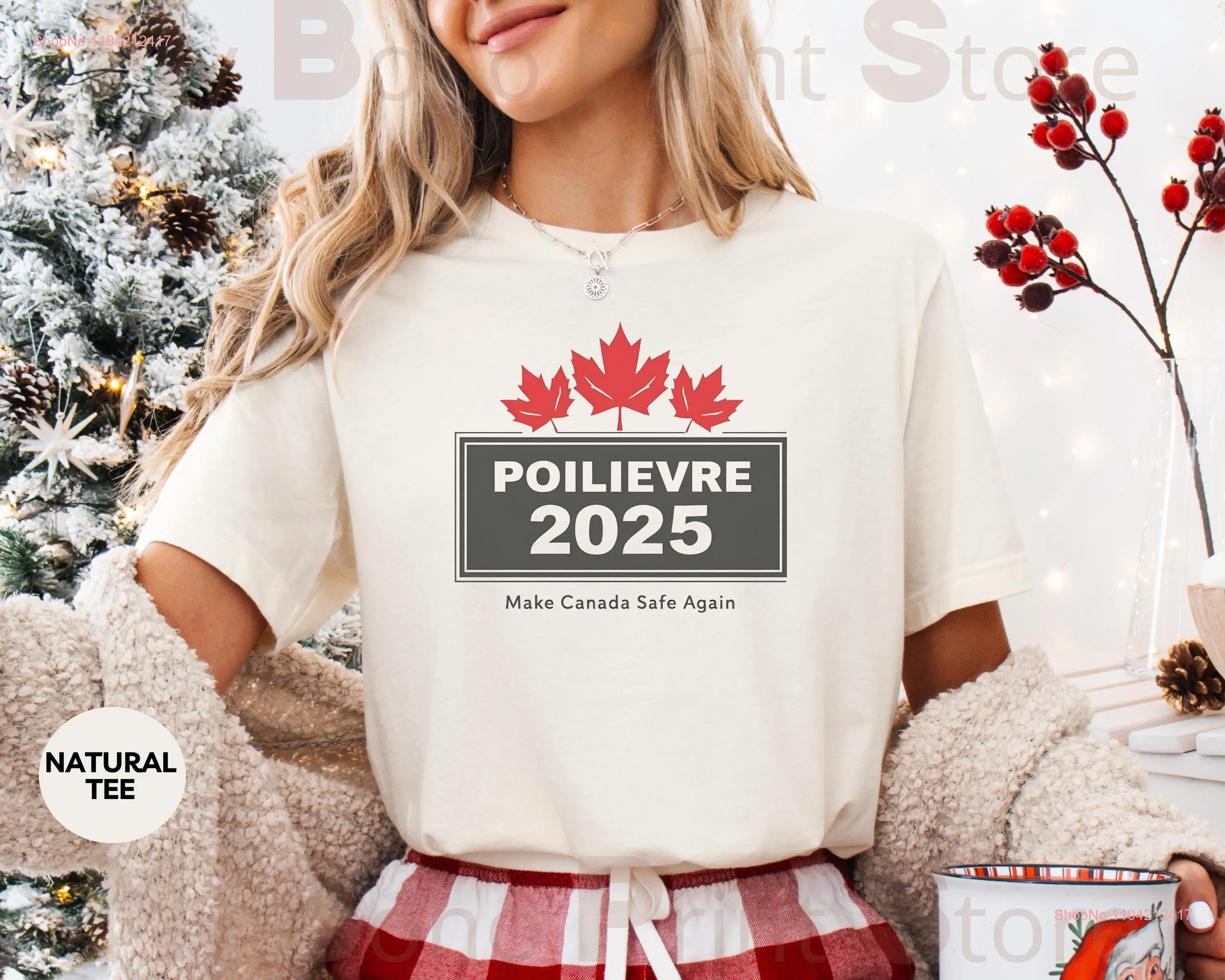 Poilievre 2025 T Shirt Make Canada Safe Again Conservative Canadian MCGA Election Pro Pierre long or short sleeves