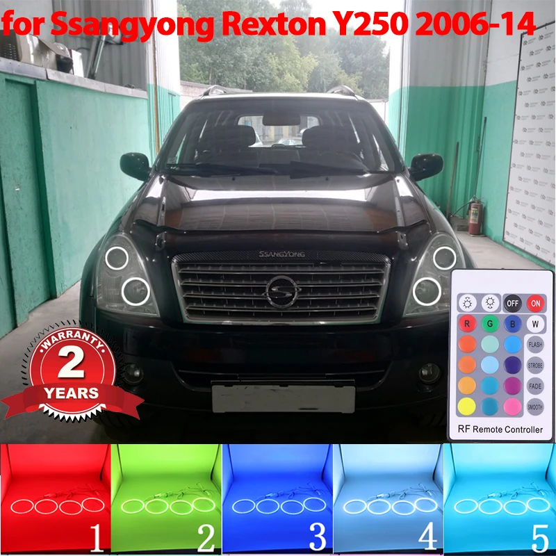 

Multi-colored RGB Remote Control Halo Rings Light LED Angel Eyes Kit For Ssangyong Rexton Y250 2006-2014 Car-styling Headlight