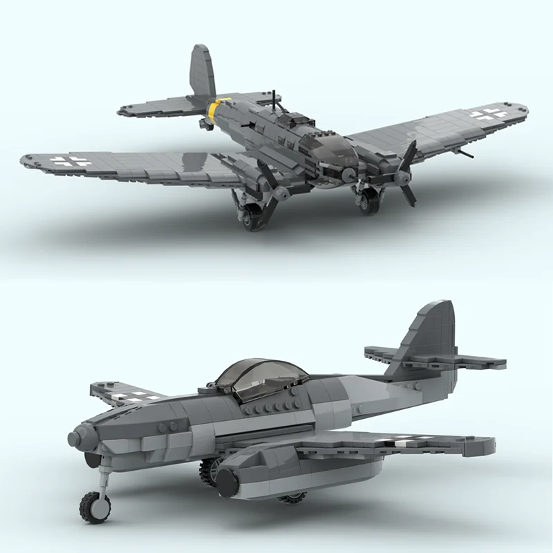 Moc building blocks H-16 twin-engine bomber 1:35 scale DIY assembly transport aircraft display model toy gift