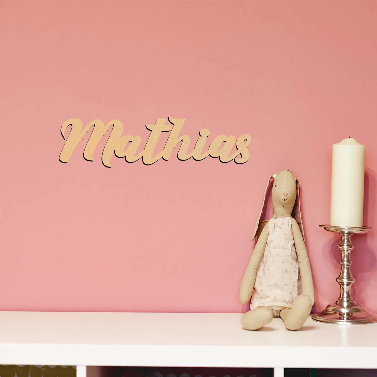 1pc home decor Mathias example Customizable Letter Wooden Decor Laser-Cut Sign Wooden Sign Holiday Decorations