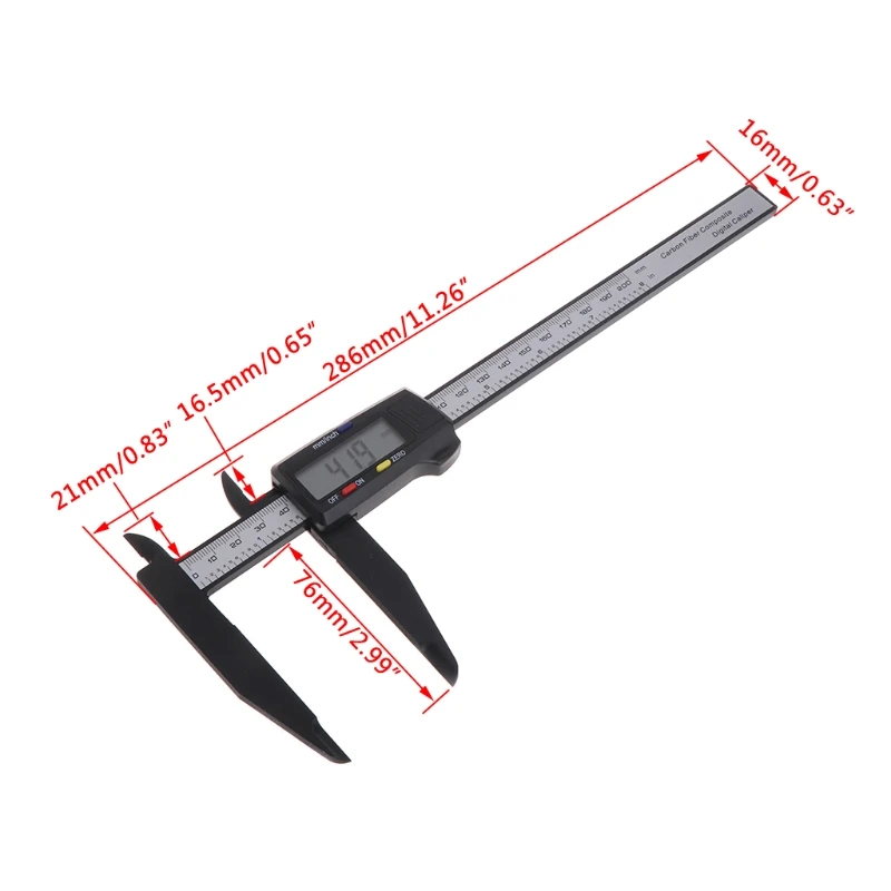 Upgraded Electronic Digital Caliper Measuring Tool with Inch/Millimeter Conversion for Extra Large LCD Screen 0-8 Inch/2