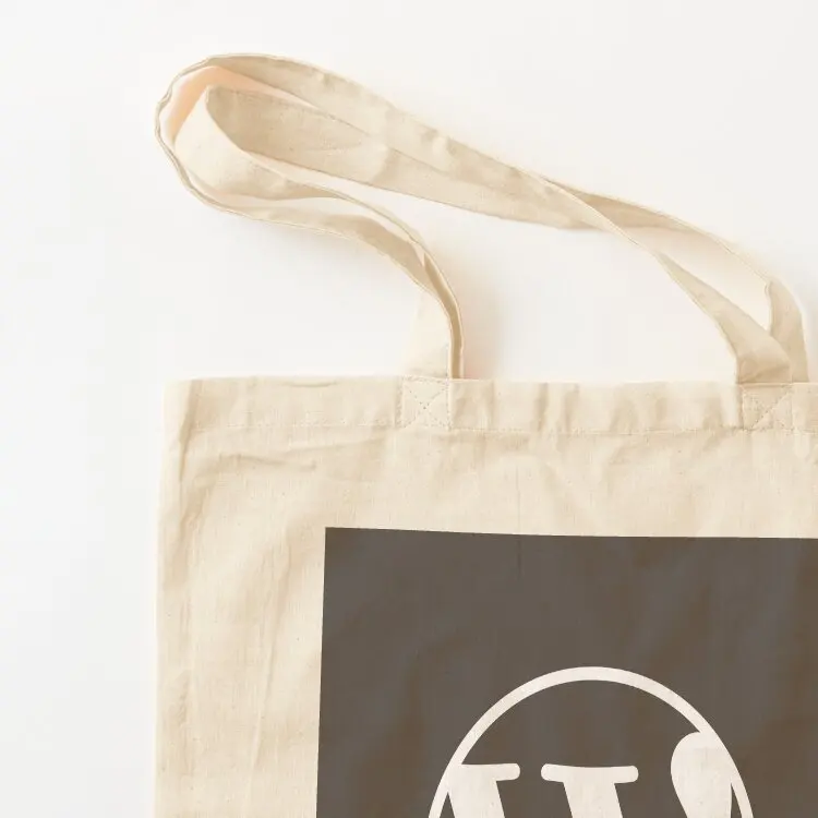 WordPress رمادي شعار ملصق حمل حقيبة اليد حقيبة قماش مخصص ايكو حمل #3